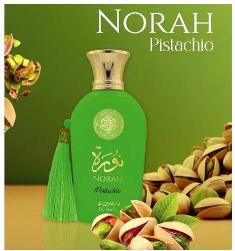 Actual product image Adyan Norah Pistachio Eau De Parfum with Notes of Pistachio Ice Cream Bergamot (Eau de parfum, 100 ml)