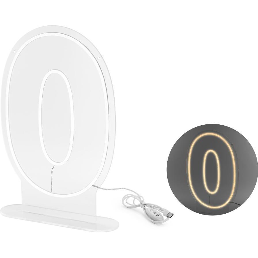 Partydeco Neon LED Schriftzug - 0 - Weiss