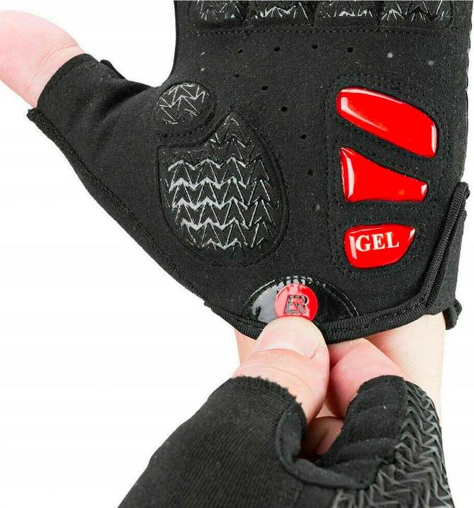 Produktbild Rockbros S169BR XL cycling gloves with gel inserts - black and red (XL)