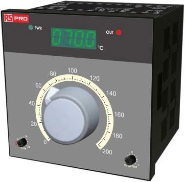 Produktbild Rs Pro Zweipunkt-Temperaturregler, 2 x Analog Relais Ausgang/ PT100 Eingang, 230 V ac, 96mm