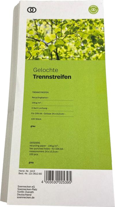 Produktbild Soennecken Trennstreifen oeco 24 x 10,5 cm (B x H)