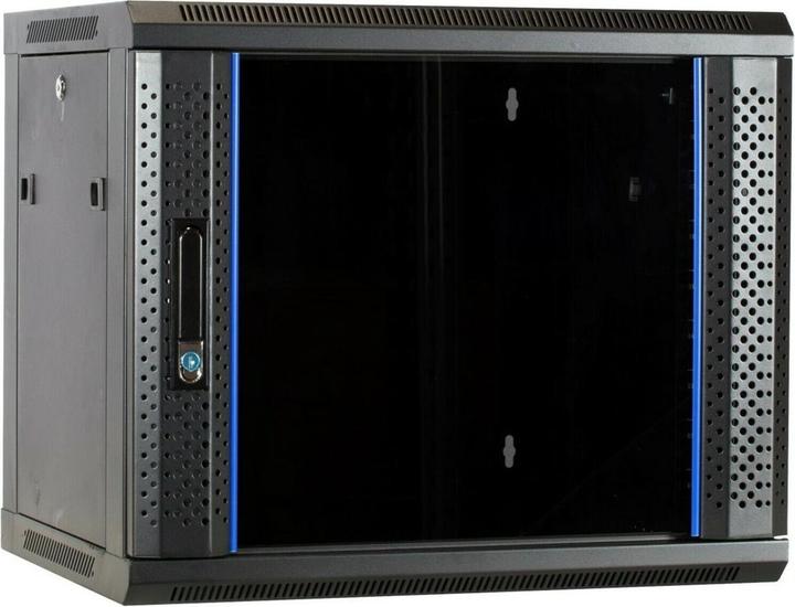 Dsit 9 HE Serverschrank, Wandgehäuse, mit Glastür (BxTxH) 600 x 450 x 500mm (9 HE, 19 Zoll Rack)