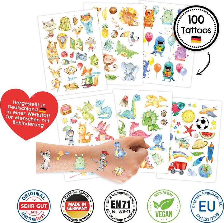 Papierdrachen Kids Tattoos