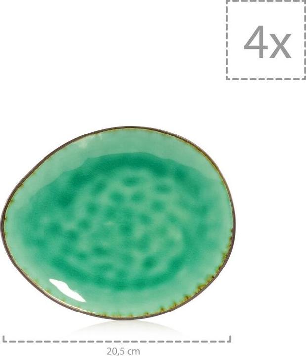 Immagine prodotto Sänger Geschirr Set da caffè in gres Palm Beach, set da caffè per 4 persone (12 Pezzo/i)