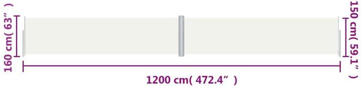 Produktbild vidaXL Seitenmarkise (12 m)