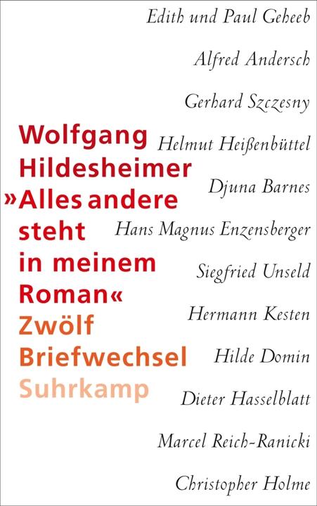 Produktbild »Alles andere steht in meinem Roman« (Deutsch, Wolfgang Hildesheimer, 2017)