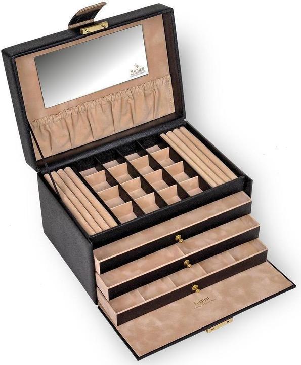 Image du produit Sacher 77.000.120443 - Boîte à bijoux Lena saffiano noir