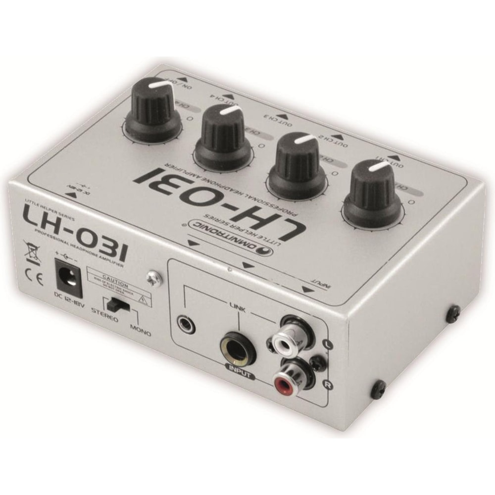 Omnitronic LH031 Kopfhörerverstärker, Kopfhörerverstärker, Silber