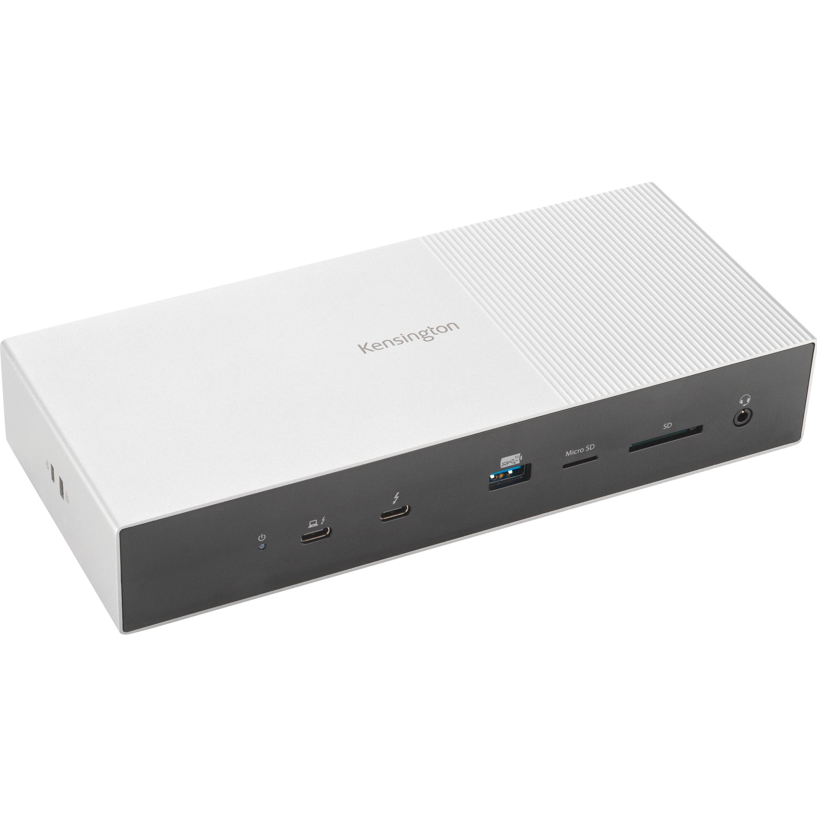 Kensington SD5000T5 EQ Thunderbolt 5, SD5000T5 EQ (Thunderbolt, 3 porte), Docking station + Hub USB, Grigio, Nero