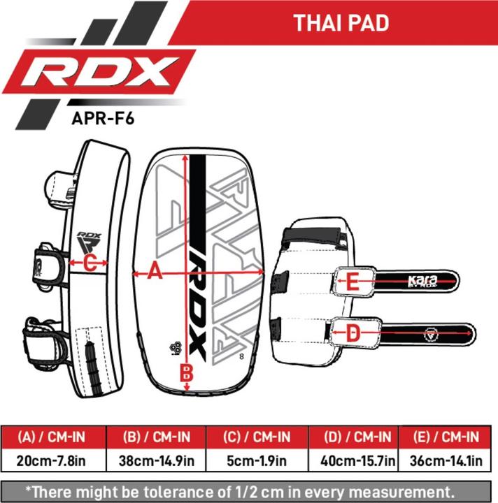 Immagine prodotto Rdx Thai Pad F6 (1 Stück) (Taglia unica)