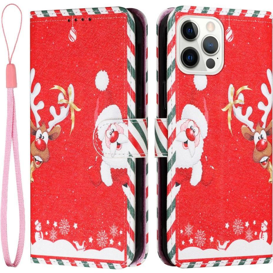 Cover-Discount iPhone 13 Pro - Lederetui Hülle Santa (Apple iPhone 13 Pro), Smartphone Hülle