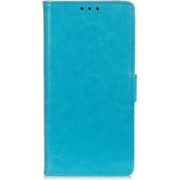 MU Classic Crazy Horse Leder Bookcover Series (OnePlus 8T), Smartphone Hülle, Blau