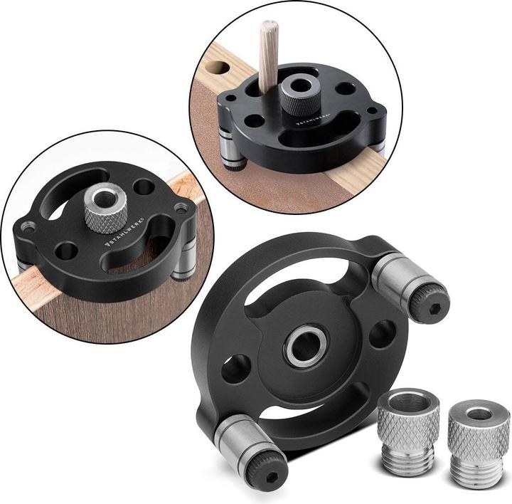 Actual product image Stahlwerk Dowel gauge set with drill bushes Drill bits Self-centring dowel aid (3 - 10 mm)