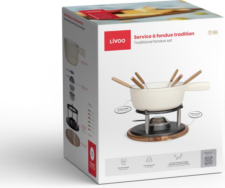 Image du produit Livoo Service à fondue tradition (Fondue au fromage)