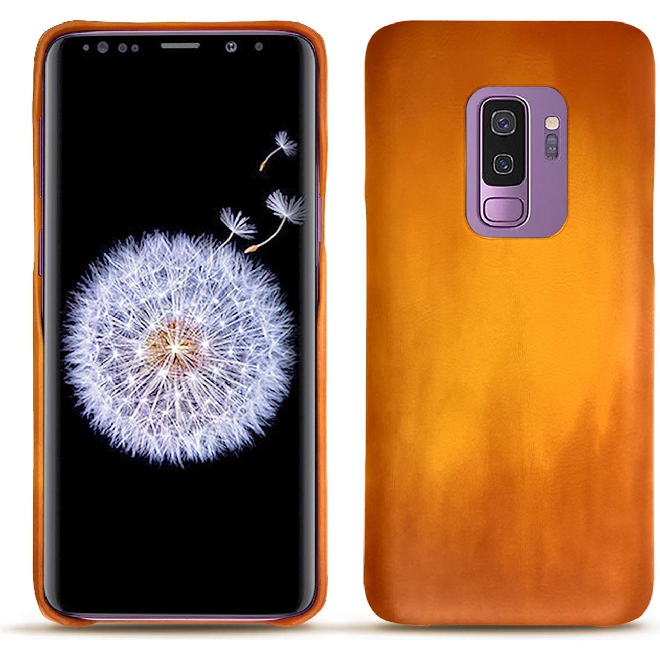 Noreve Lederschutzhülle (Samsung Galaxy S9+), Smartphone Hülle, Orange