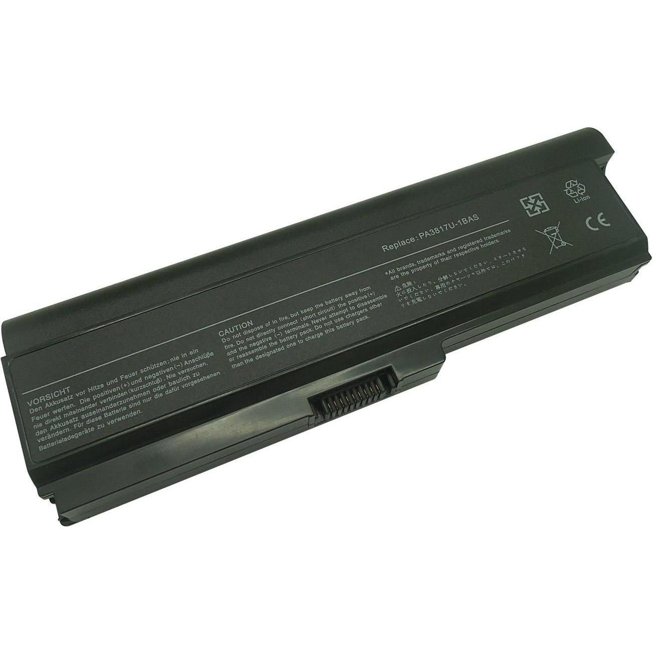 CoreParts Laptop Battery for Toshiba (9 Zellen, 6600 mAh), Notebook Akku, Schwarz