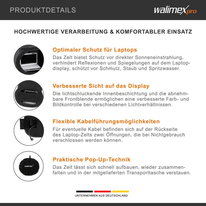 Produktbild Walimex Pop-Up Laptop-Zelt (Aufnahmebox)
