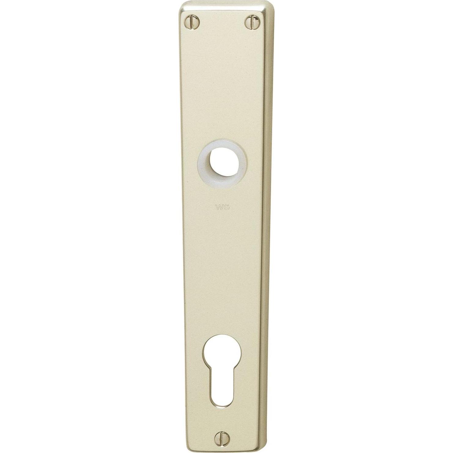 Grundmann, Türgriff + Fenstergriff, Langschild WG 2000, PZ 88, Alu neusilber eloxiert ÖNORM (Türschild)