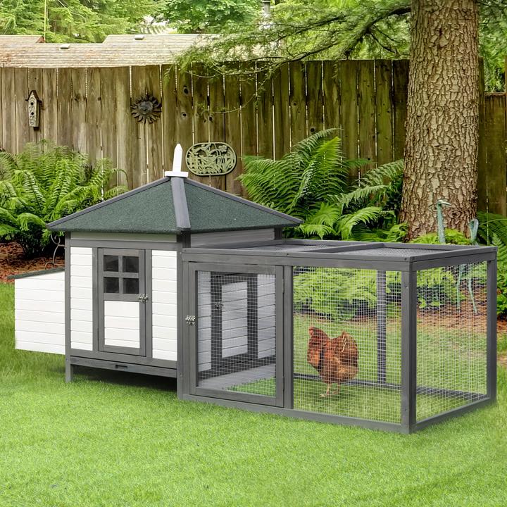 Image du produit PawHut Poulailler avec enclos extérieur