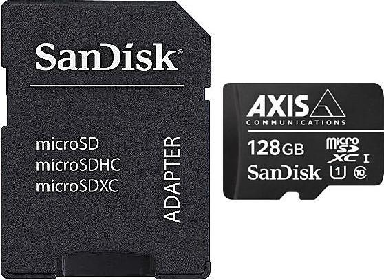 Productafbeelding Axis Bewakingskaart 128 GB (128 GB, microSDXC, U3, UHS-I)