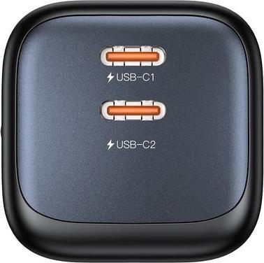 Produktbild Unitek ŁADOW. SIECIOWA 2X GAN 45W 2XUSB-C PD 3.0 QC CZARNA (45 W, 2 Ports)