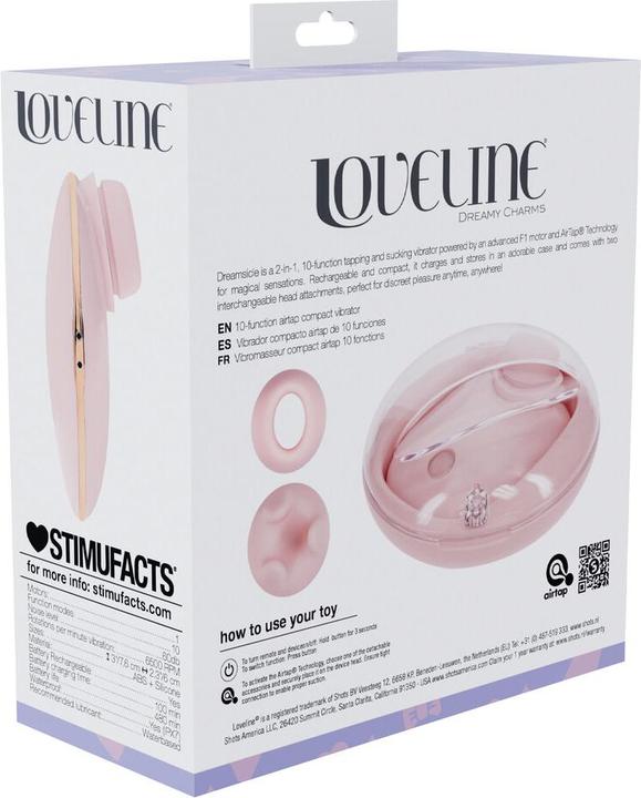 Produktbild Loveline Dreamsicle - Compact AirTap Vibrator with Two Head Attachments - Pink