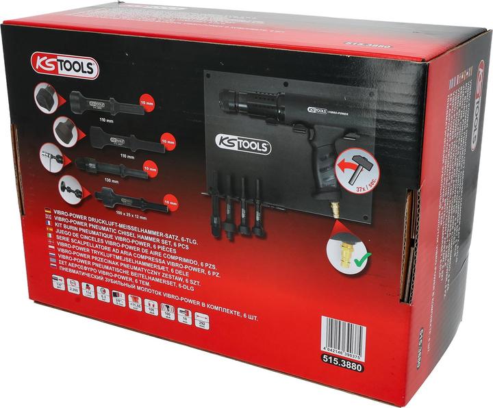 Actual product image KS Tools Vibro-Power pneumatic chisel hammer set. 6 pcs. 51 (Air blast)