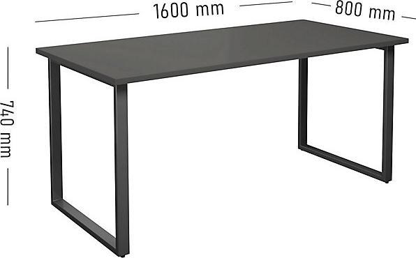 Image du produit kaiserkraft Table polyvalente DUO-O (1600 x 800 x 740 mm)
