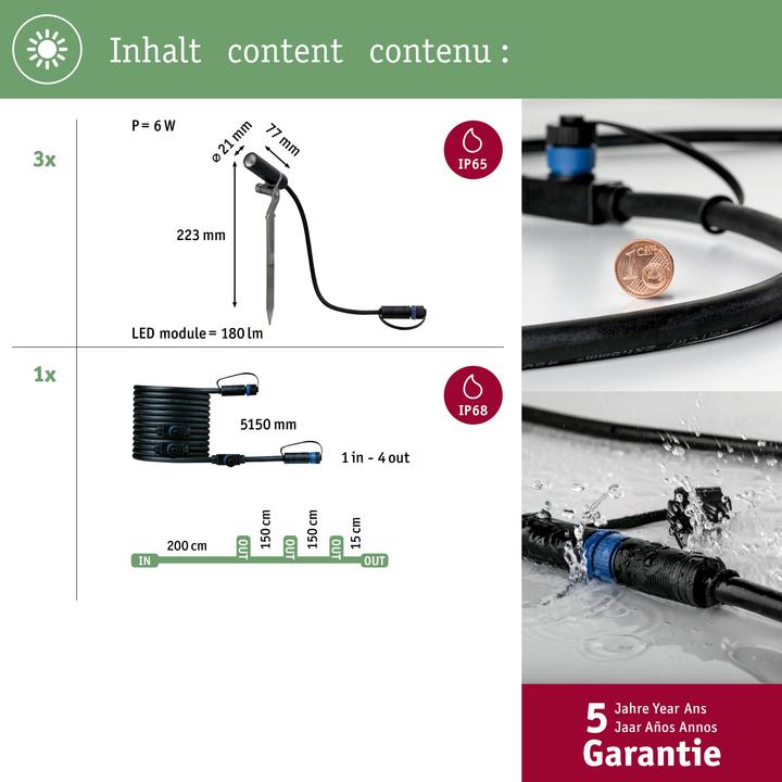 Productafbeelding Paulmann Outdoor Plug & Shine Plantini aanvullende set (200 lm, IP65)