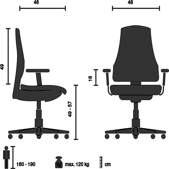 Immagine prodotto Hjh Office VEMONA 30 (49 - 57 cm)