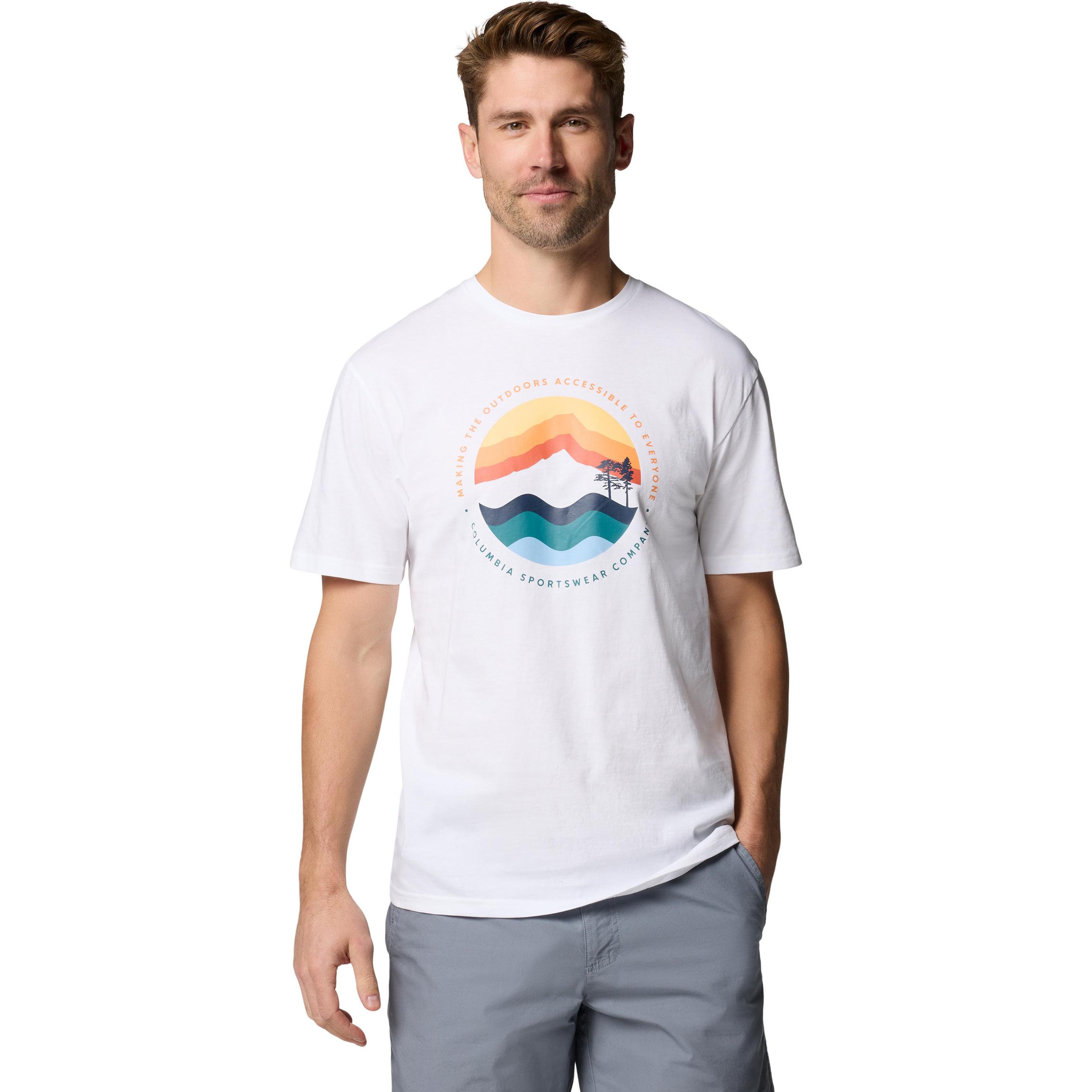 Columbia, Herren, Shirt, Path Lake™ Graphic Tee II, Weiss, (XL)