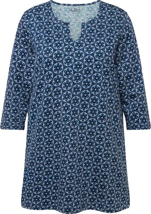 Immagine prodotto Ulla Popken Maglia dal taglio lungo con fiori, scollo a tunica e maniche a 3/4 (68)