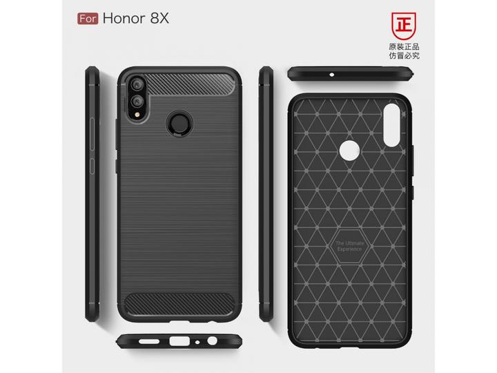 Actual product image Screenguard Honor 8X Cover Carbon Brushed Soft TPU (Honor 8X)