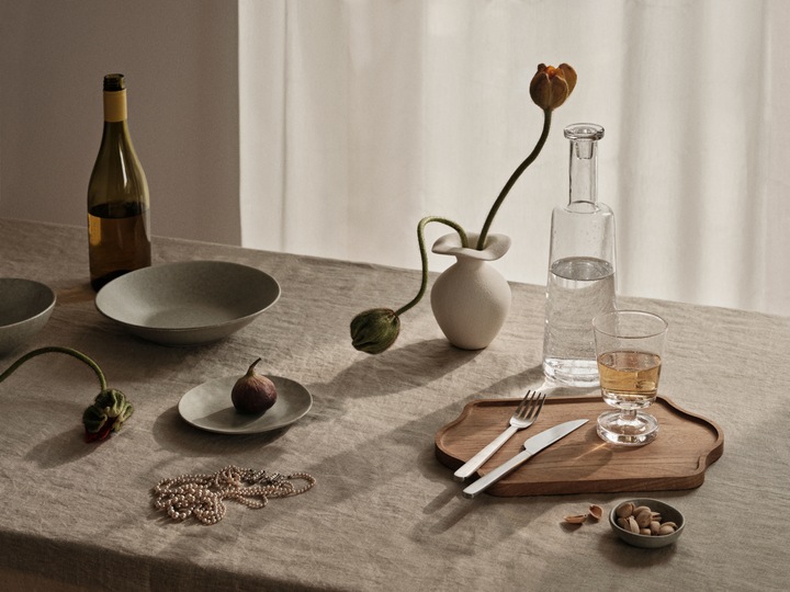 Actual product image Broste Copenhagen NORDIC MARSH crockery set for lunch for two 6 pcs (6 Piece)