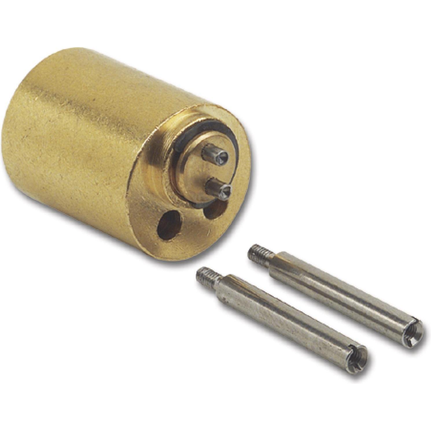 Junie, Türschloss + Schliesszylinder, 7638 ASS Verlängerung für Zylindereinsatz L 17 mm, Messing blank