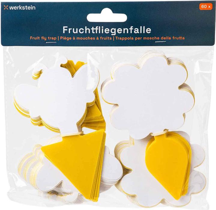 Produktbild Werkstein Fruchtfliegen Falle Gelbsticker Trauermücken Klebefalle für Blumentopf 60er Set