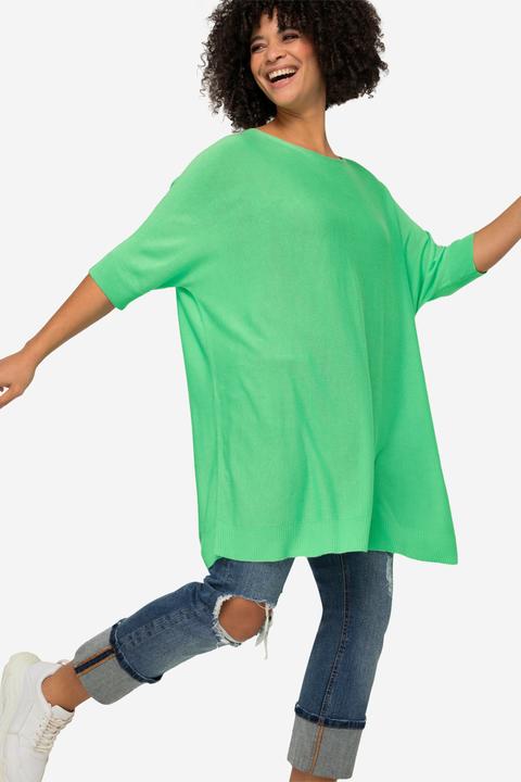 Actual product image Angel of Style Damen grosse Grössen Pullover, oversized, Rundhals, Langarm grün 44+ 201793443-44+ (44, 46)