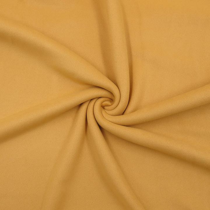 Actual product image Stoffrestposten Premium Fleece - Ochre - Minimum quantity: 1 metre