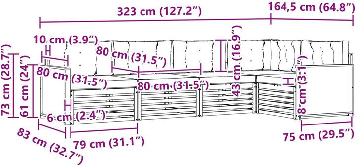 Produktbild vidaXL Outdoor-Sofa