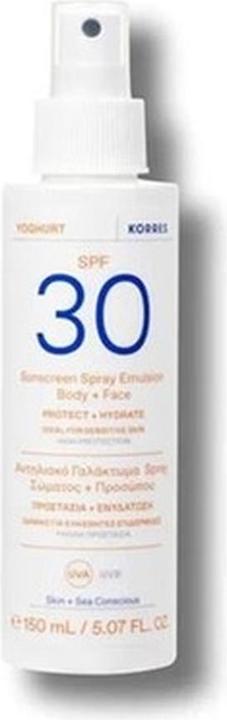 Korres Yoghurt Sunscreen Body & Face Spray Spf30 - 150 Ml (Sonnenspray, SPF 30, 150 ml)
