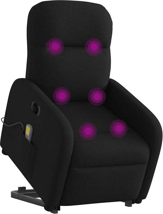 Immagine prodotto VidaXL Poltrona massaggiante elettrica con ausilio per la risalita, tessuto nero