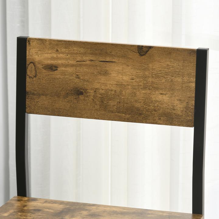 Produktbild Homcom Bartisch Set MDF, Metall Rustikal-Braun (89 x 45 x 87 cm)