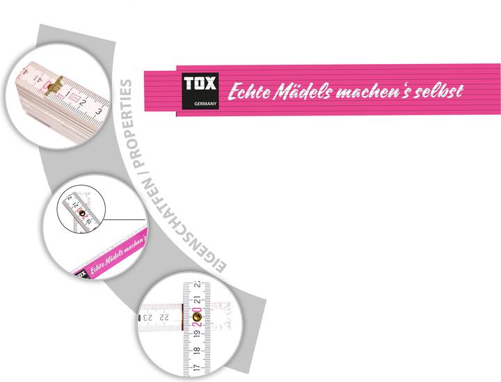 Actual product image Tox Dowel double metre "Echte Mädels machens selber", 2 m, type (2 m)