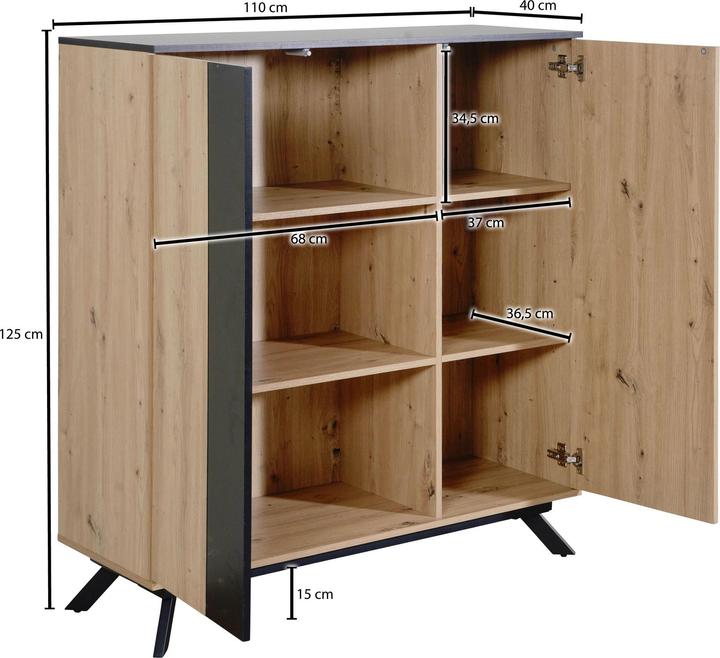 Produktbild Wohnling 110x125x40 (110 x 40 x 125 cm)