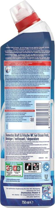 Actual product image Domestos WC Cleaner Gel 750ml Active Power Ocean