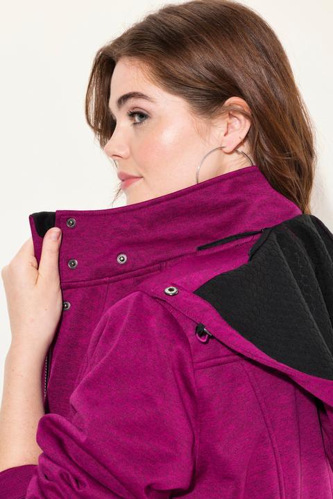Produktbild Ulla Popken HYPRAR Softshelljacke, wasserabweisend, 2-Wege-Reissverschluss Kapuze (46, 48)