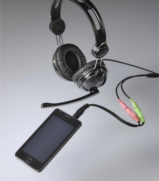 Produktbild Hama Audio-Adapter, 4pol. 3,5-mm-Klinke-Stecker - 2x 3pol. 3,5-mm-Klinke-Headset