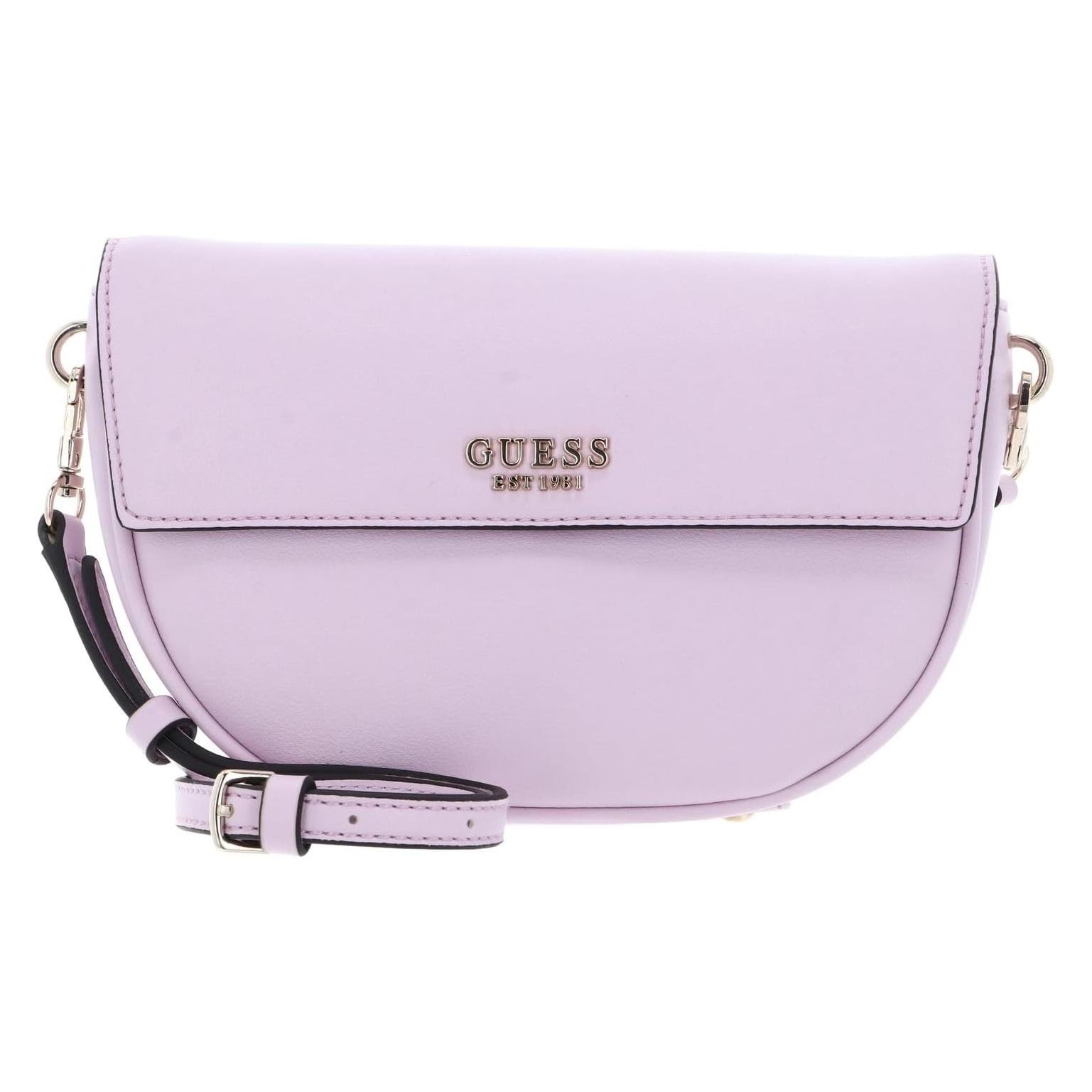 Guess, Vrouwen, Handtas, Cerelia Flap Schoudertas Mit Knoopsluiting, Paars