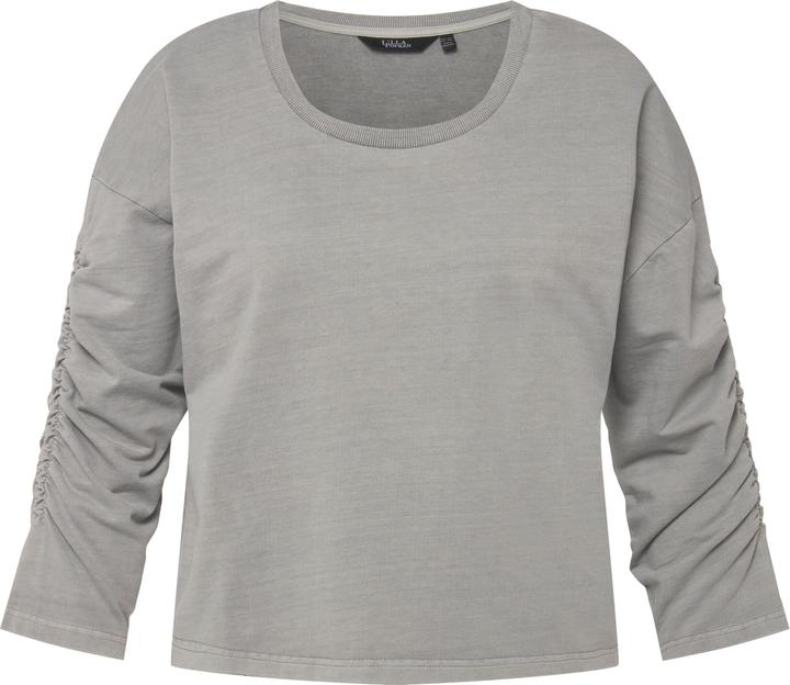 Actual product image Ulla Popken Cropped Oversized Sweatshirt with Ruched Sleeves (54)