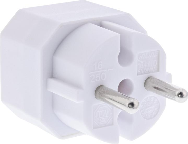 Image du produit InLine Adaptateur de prise, CEE7/17 à 2x Eurobuches, avec protection renforcée contre les contacts (CEE 7/16, 2 x)